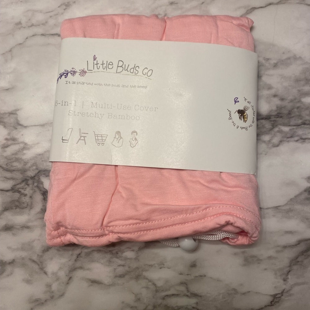 Brand new Multi-use swaddle and nursery cover up - Pink/Floral - Picture 5 of 9